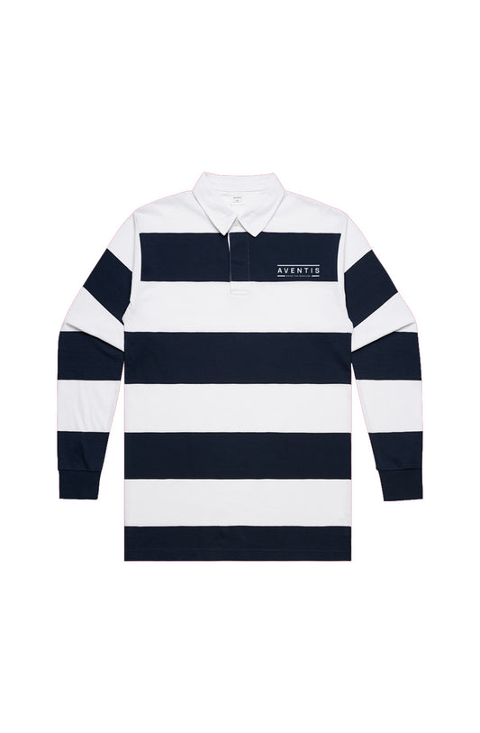 Aventis White/Navy Rugby Stripe Jersey