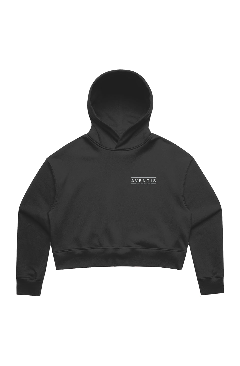 Aventis Black Relax Crop Hoodie