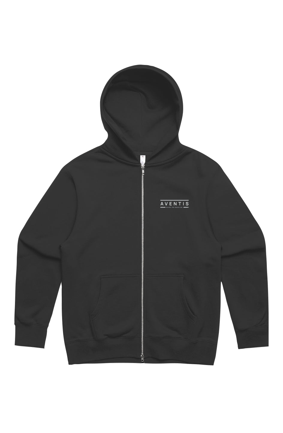 Aventis Black Zip Hoodie