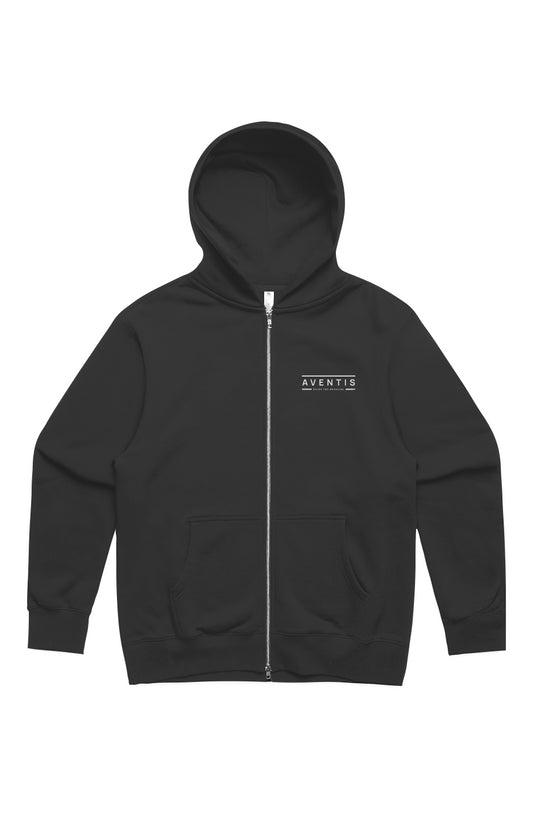 Aventis Black Zip Hoodie